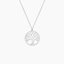 Collier Sautoir Philana Argent Blanc