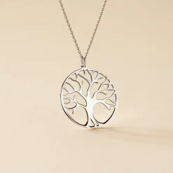 Collier Sautoir Philana Argent Blanc
