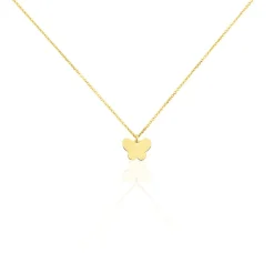 Collier Shaida Papillon Or Jaune