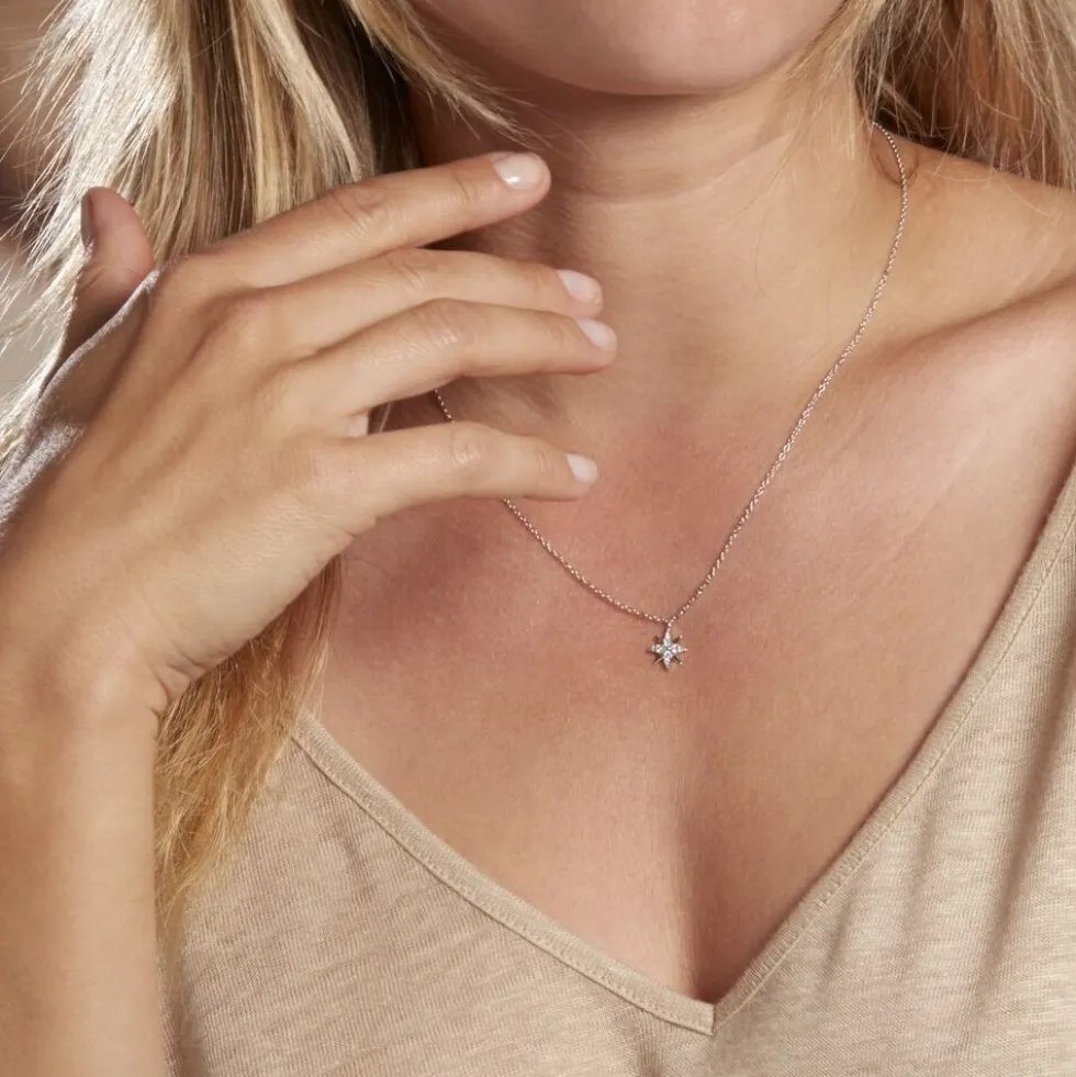 Collier Shanis Argent Blanc Oxyde De Zirconium