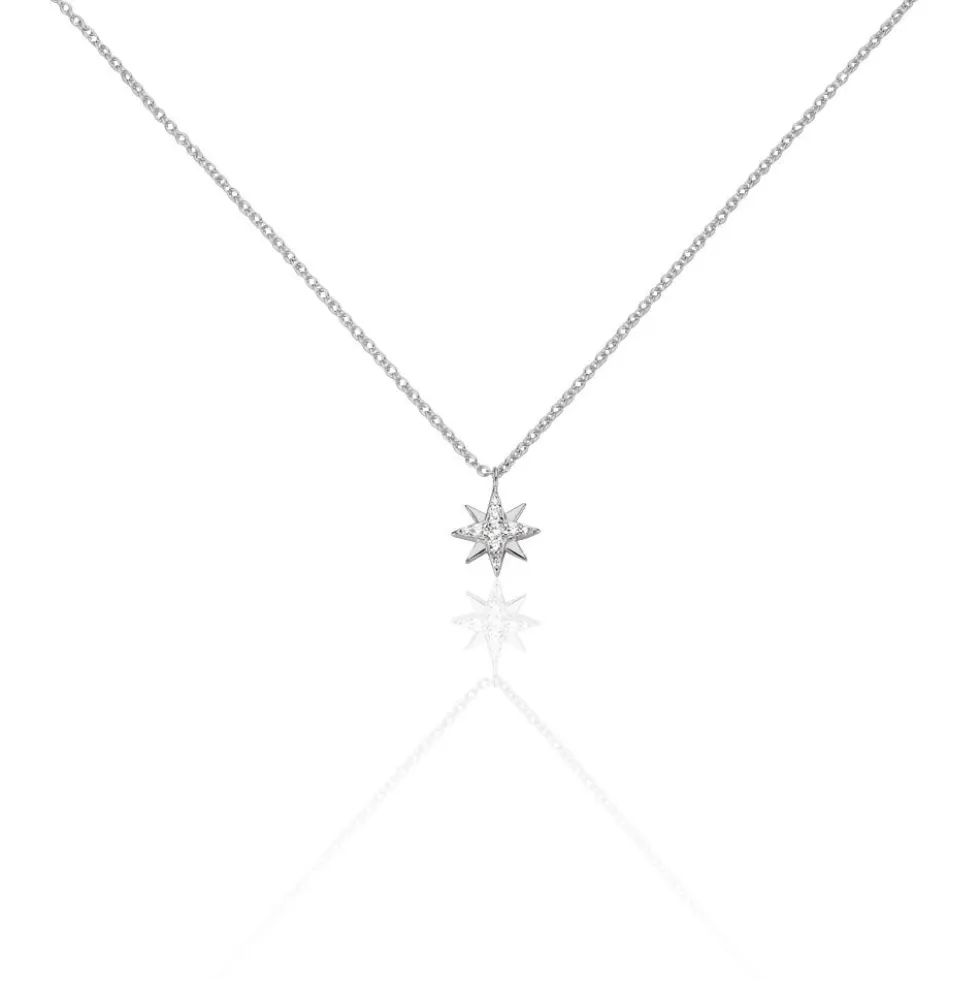 Collier Shanis Argent Blanc Oxyde De Zirconium