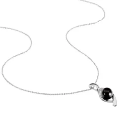 Collier Sharon Argent Blanc Céramique Et Oxyde De Zirconium