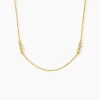 Collier Sheima Acier Jaune Oxyde De Zirconium