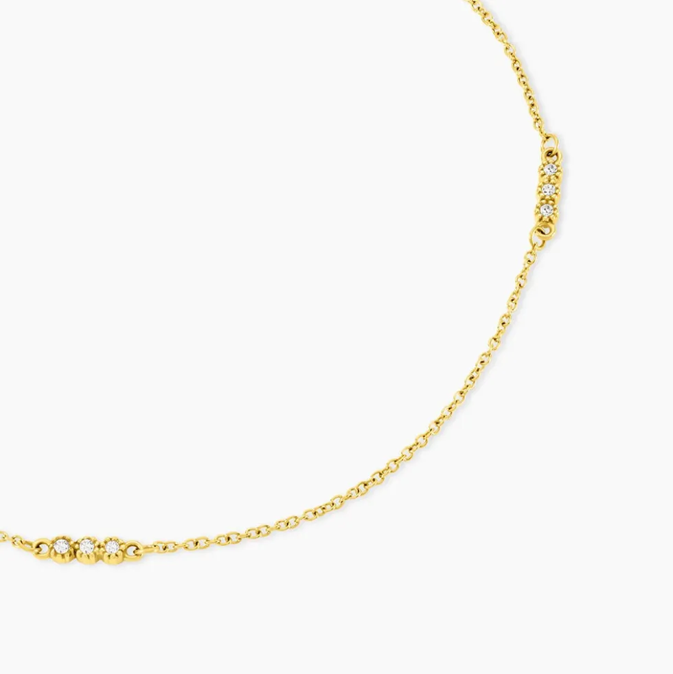 Collier Sheima Acier Jaune Oxyde De Zirconium