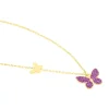 Collier Silia Papillon Or Jaune