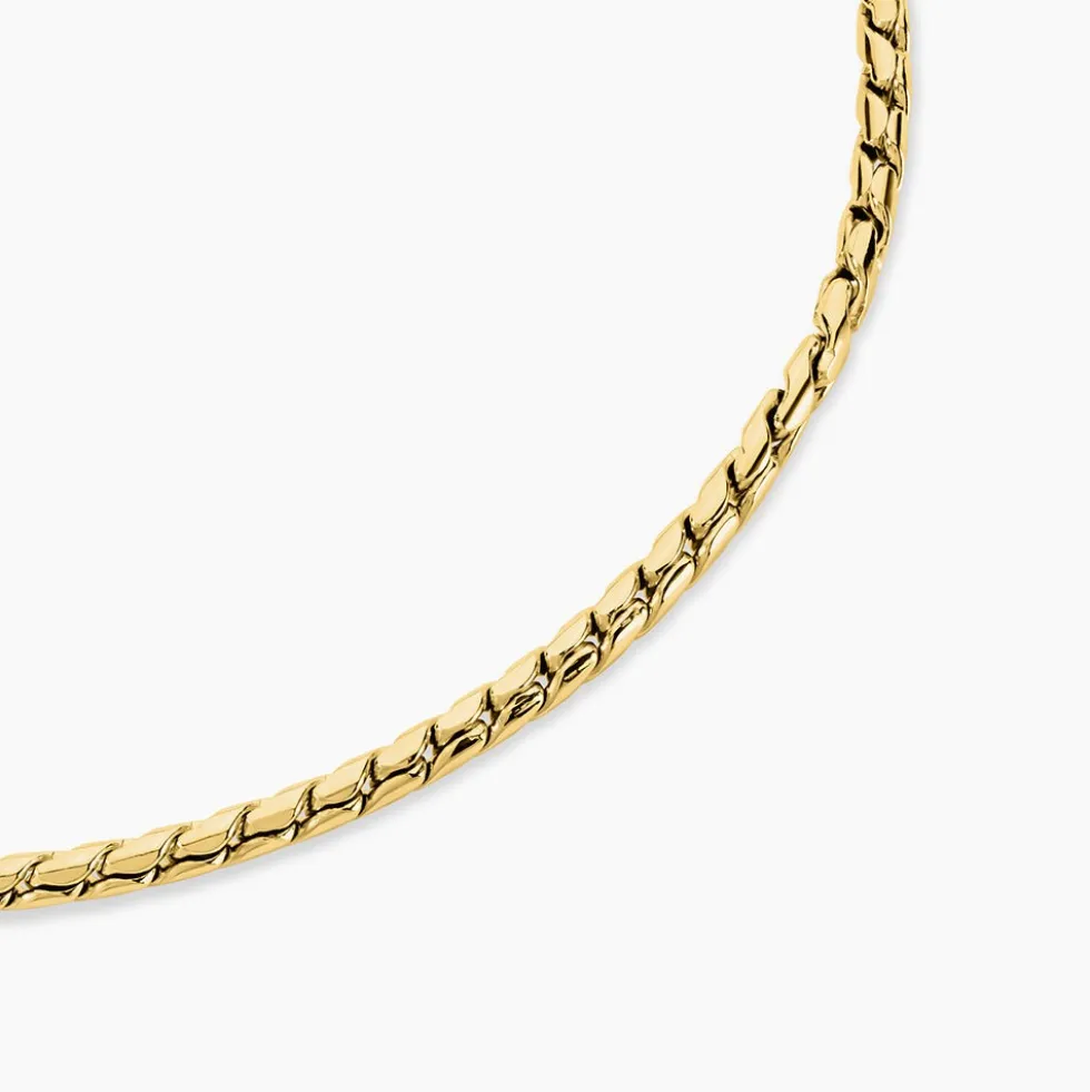 Collier Sloane Acier Jaune
