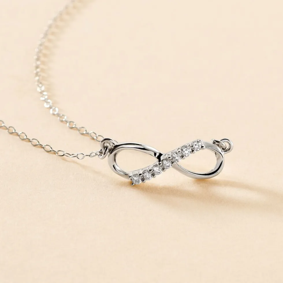 Collier Sohila Argent Blanc Oxyde De Zirconium