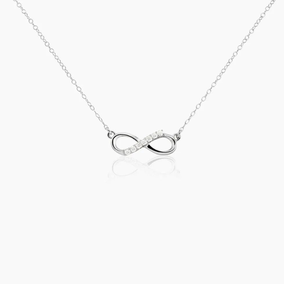 Collier Sohila Argent Blanc Oxyde De Zirconium