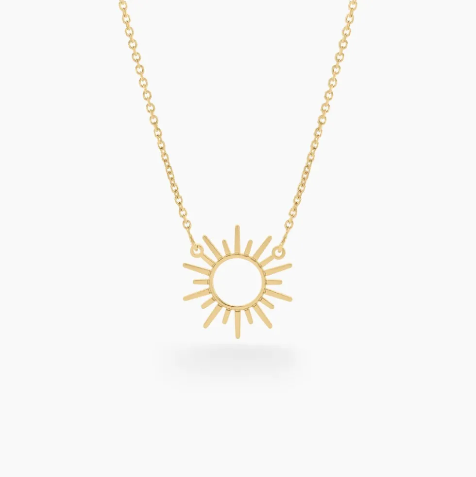 Collier Soleil Eternel Or Jaune