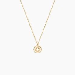 Collier Soleil Eternel Or Jaune