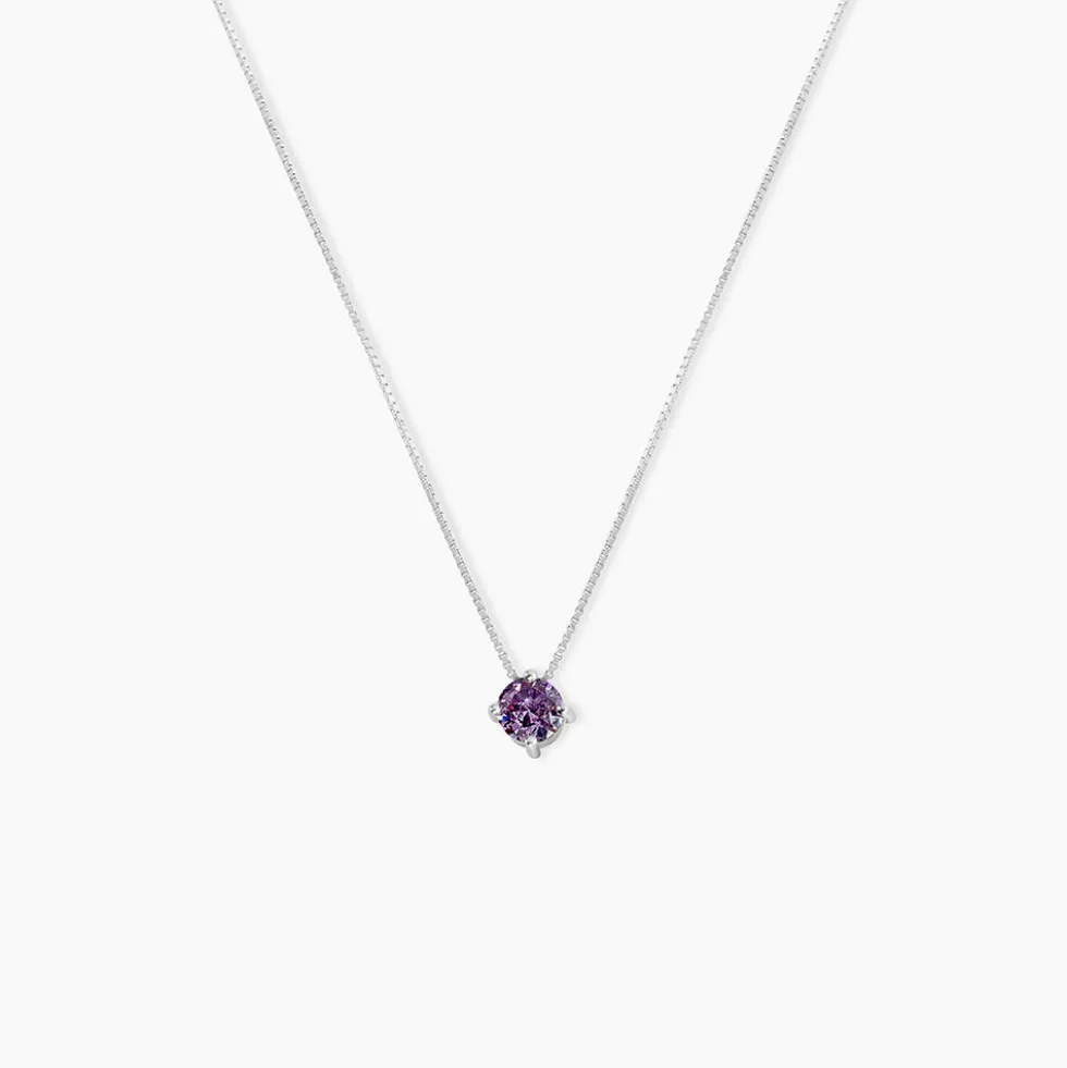 Collier Solitaire Argent Blanc Rio Santa Teresa Oxyde De Zirconium