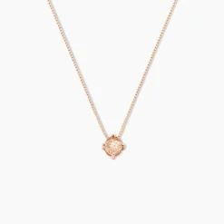 Collier Solitaire Argent Rose Rio Santa Teresa Oxyde De Zirconium