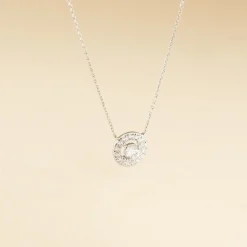 Collier Star Or Blanc Oxyde De Zirconium