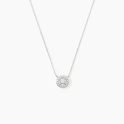 Collier Star Or Blanc Oxyde De Zirconium