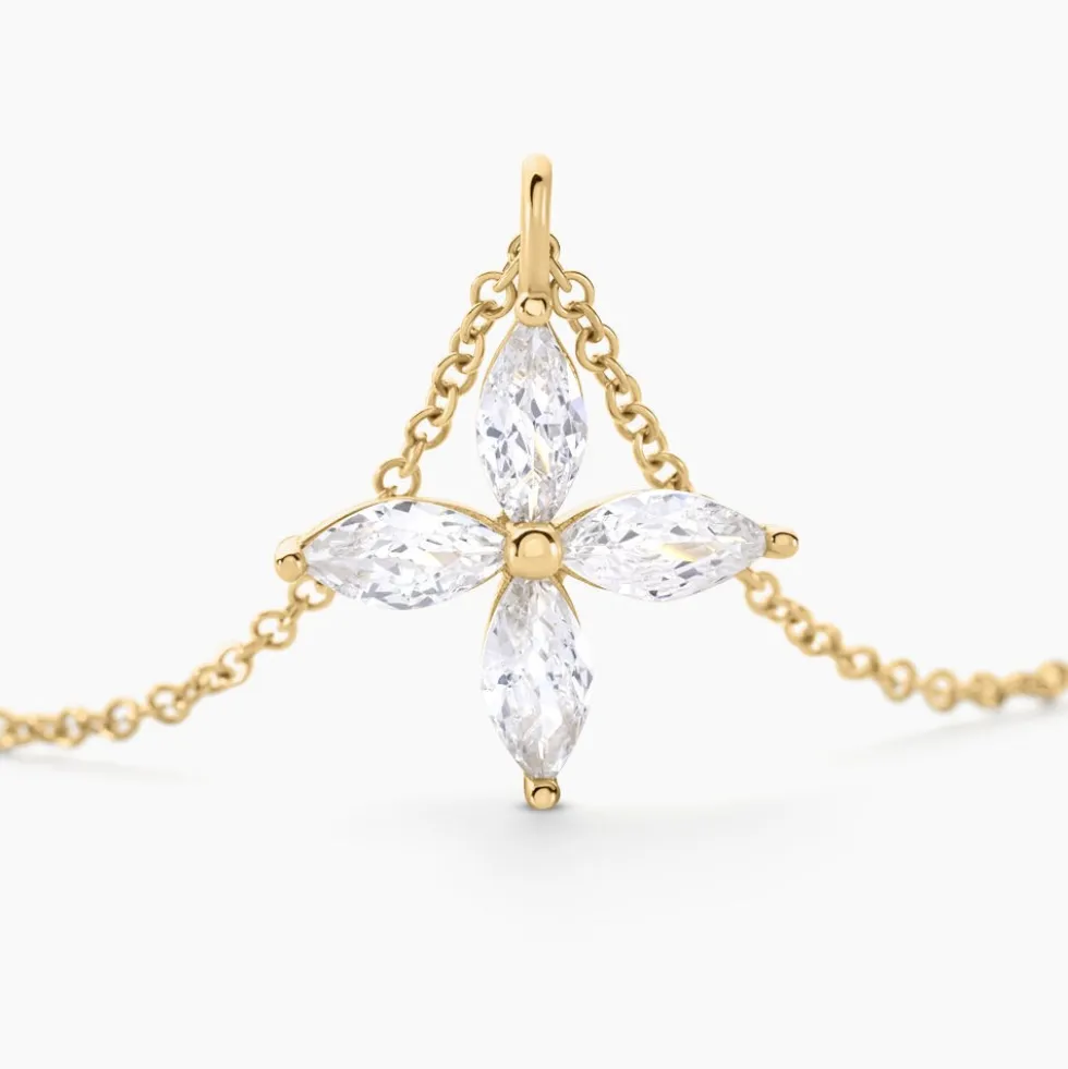 Collier Stellia Or Jaune Oxyde De Zirconium
