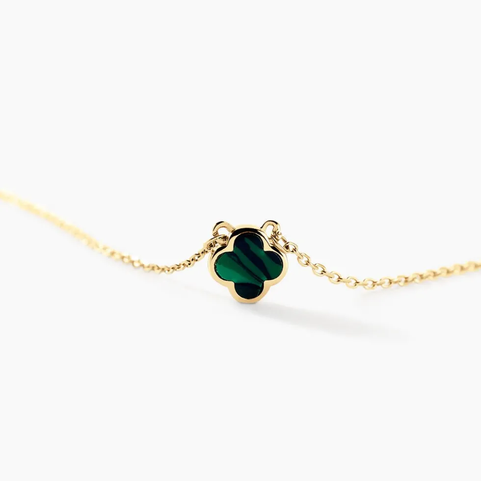 Collier Stellya Or Jaune Malachite