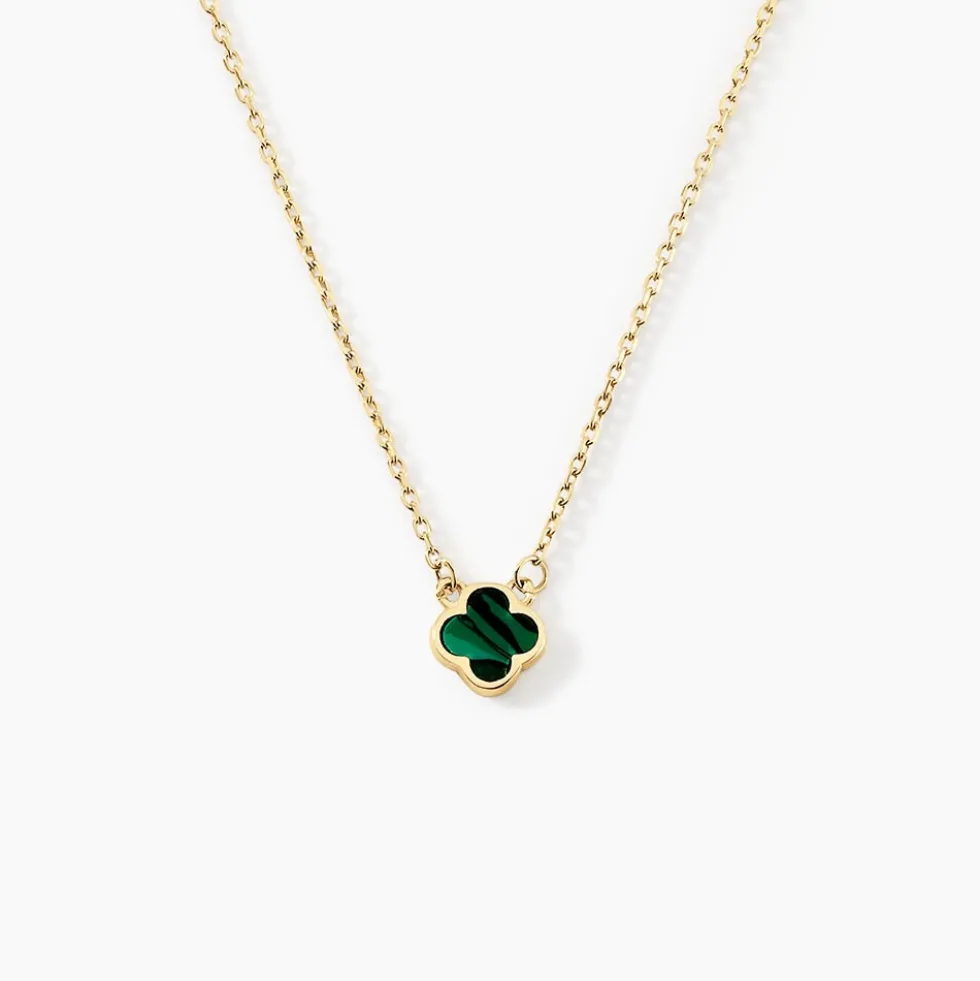 Collier Stellya Or Jaune Malachite