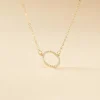 Collier Stip Or Jaune Oxyde De Zirconium
