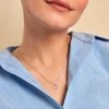 Collier Sueda Argent Blanc Oxyde De Zirconium