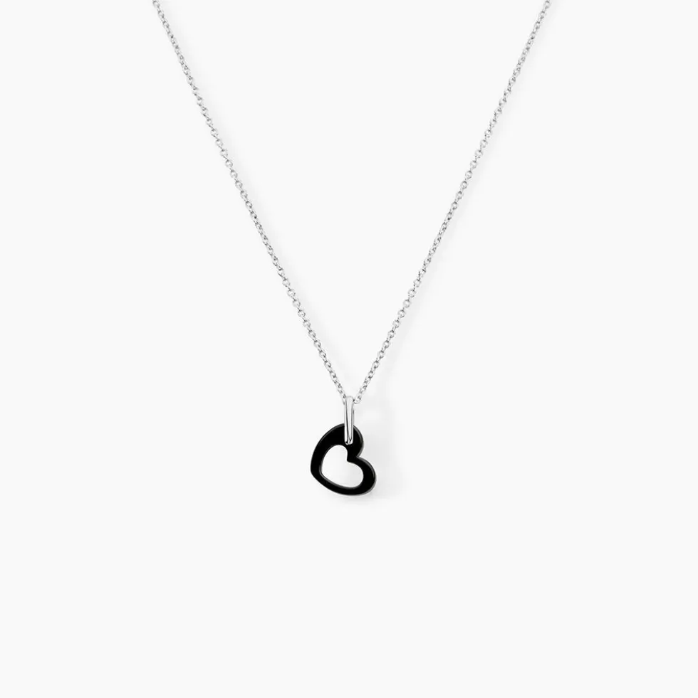 Collier Sumeyra Argent Blanc Céramique Et Oxyde De Zirconium