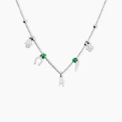 Collier Suzanna Argent Blanc