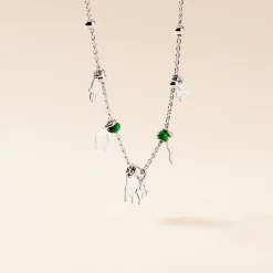Collier Suzanna Argent Blanc