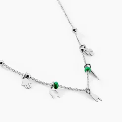 Collier Suzanna Argent Blanc