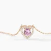 Collier Suzon Argent Rose Oxyde De Zirconium
