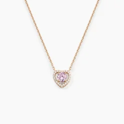 Collier Suzon Argent Rose Oxyde De Zirconium
