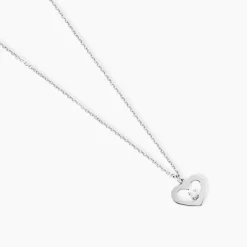 Collier Sweet Heart Or Blanc Diamant