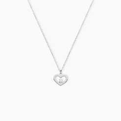 Collier Sweet Heart Or Blanc Diamant