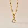 Collier Sydnee Acier Jaune Cristal