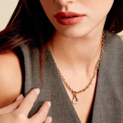 Collier Sydnee Acier Jaune Cristal