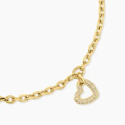 Collier Sydnee Acier Jaune Cristal