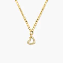 Collier Sydnee Acier Jaune Cristal