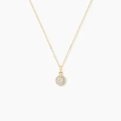 Collier Tahera Or Jaune Oxyde De Zirconium