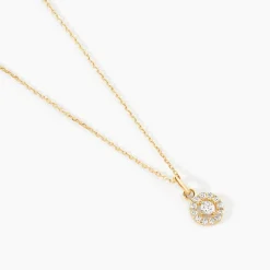 Collier Tahera Or Jaune Oxyde De Zirconium