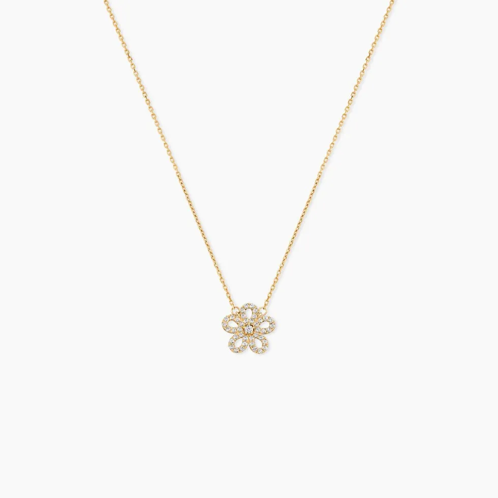 Collier Talie Or Jaune Oxyde De Zirconium