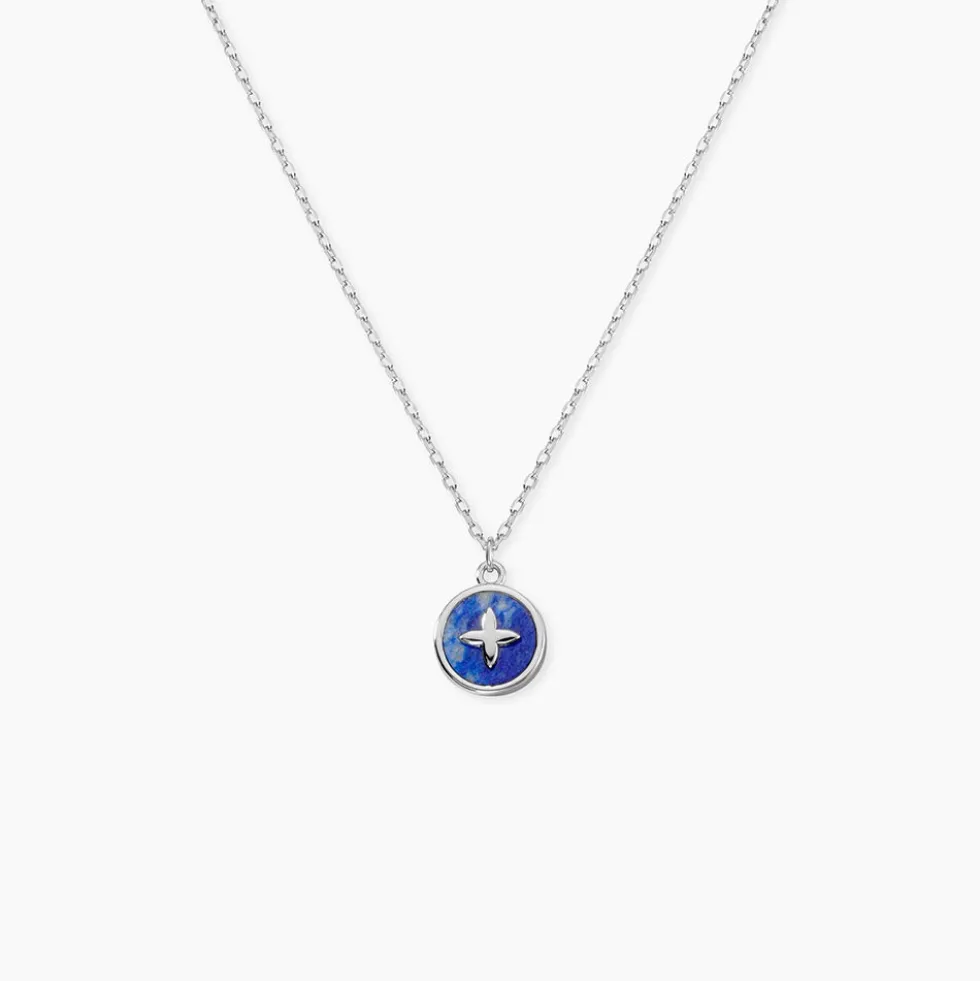 Collier Talismania Argent Blanc Lapis Lazuli