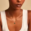 Collier Talismania Argent Blanc Malachite