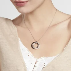Collier Tania Argent Blanc Céramique Et Oxyde De Zirconium