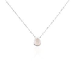 Collier Tao Argent Blanc Quartz