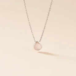 Collier Tao Argent Blanc Quartz