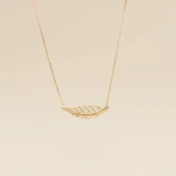 Collier Tourkia Or Jaune Oxyde De Zirconium