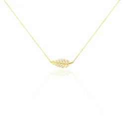 Collier Tourkia Or Jaune Oxyde De Zirconium