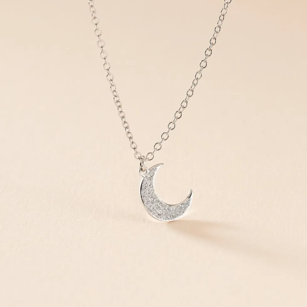 Collier Twiggy Argent Blanc