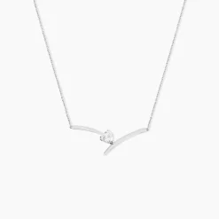 Collier Valeriana Or Blanc Oxyde De Zirconium