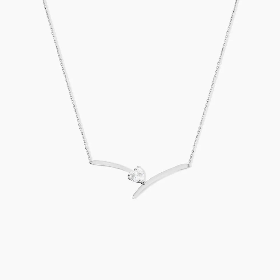 Collier Valeriana Or Blanc Oxyde De Zirconium