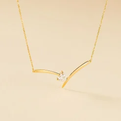 Collier Valeriana Or Jaune Oxyde De Zirconium