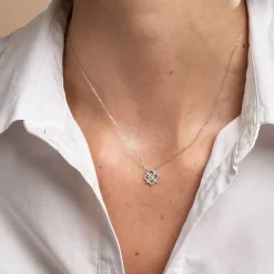 Collier Vasya Or Blanc Diamant